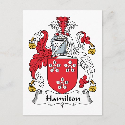 Hamilton Familienwappen Postkarte (Vorderseite)