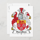 Hamilton Familienwappen Postkarte (Vorne/Hinten)