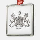 HAMILTON-FAMILIENWAPPEN SILBERNES ORNAMENT (Links)