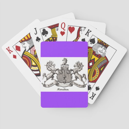 HAMILTON FAMILY CREST - PLAYING CARDS SPIELKARTEN (Rückseite)