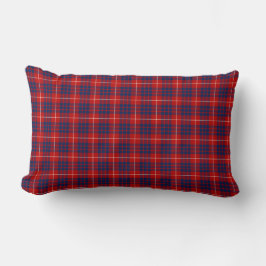 Hamilton Family Tartan Red und Royal Blue Kariert Lendenkissen