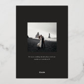 Hamilton Gold Foil Greenerity Wedding Save the Dat Folieneinladung (Rückseite)