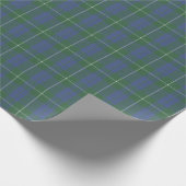 Hamilton Green Clan Tartan Wrapping Paper Geschenkpapier (Ecke)