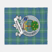 Hamilton Junting Ancient Clan Abzeichen Tartan Kar Fleecedecke (Vorderseite (Horizontal))