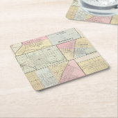 Hamilton, Karthago, Bushnell, Lincoln und LaHarpe Rechteckiger Pappuntersetzer (angewinkelt)