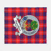 Hamilton Modern Clan Abzeichen Tartan Kariert Fleecedecke (Vorderseite (Horizontal))
