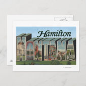 Hamilton, Montana - Große Buchstabenszenen Postkarte (Vorne/Hinten)