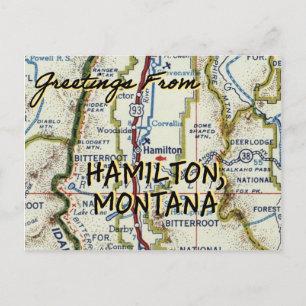 Hamilton Montana Vintage Karte