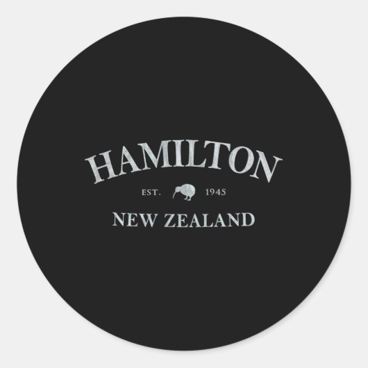 Hamilton New Zealand Hamilton Nz Graphic Print Runder Aufkleber (Vorderseite)