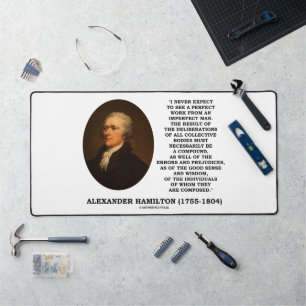 Hamilton Niemals perfekte Arbeit erwarten Unvollko Schreibtischunterlage