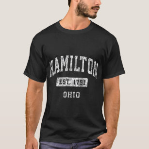 Hamilton Ohio OH Vintage Established Sports Design T-Shirt