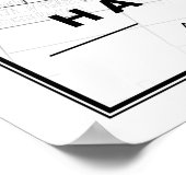 Hamilton Ontario Canada Travel City Map Poster (Ecke)