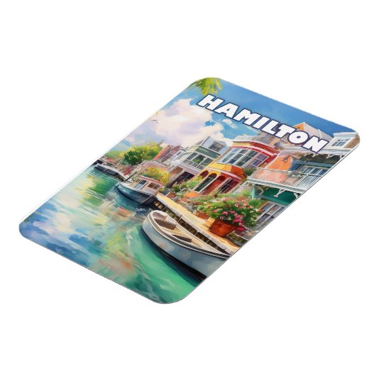 Hamilton, pearl of Bermuda Magnet (Linke Seite)