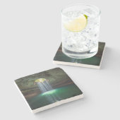 Hamilton Pool Coaster Set - Natural Texas Design Steinuntersetzer (Seitenansicht)