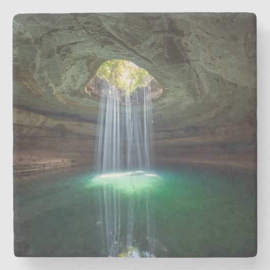 Hamilton Pool Untersetzer-Set - Natürliches Texas- Steinuntersetzer (Vorderseite)