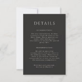 Hamilton Portait Wedding Details Card Einladung (Vorderseite)
