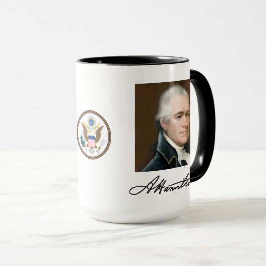 Hamilton-Porträt u. Tatsachen-Tasse Tasse (VorderseiteRechts)
