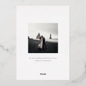 Hamilton Rose Gold Greenerity Wedding Save the Dat Folieneinladung (Rückseite)