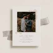 Hamilton Rose Gold Greenerity Wedding Save the Dat Folieneinladung