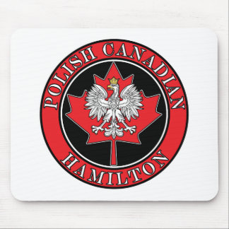 Hamilton Round Polish Canadian Leaf Mousepad
