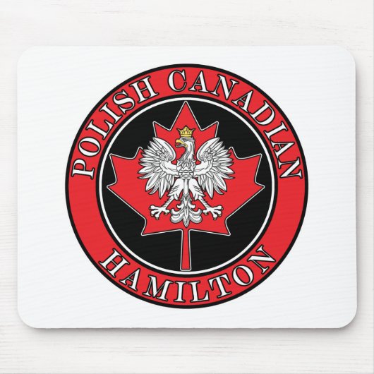 Hamilton Round Polish Canadian Leaf Mousepad (Vorne)