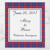 Hamilton Scottish Wedding Wine Label Weinetikett (Einzelnes Label)