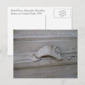 Hamilton-Statuenkarte Postkarte (Vorne/Hinten)