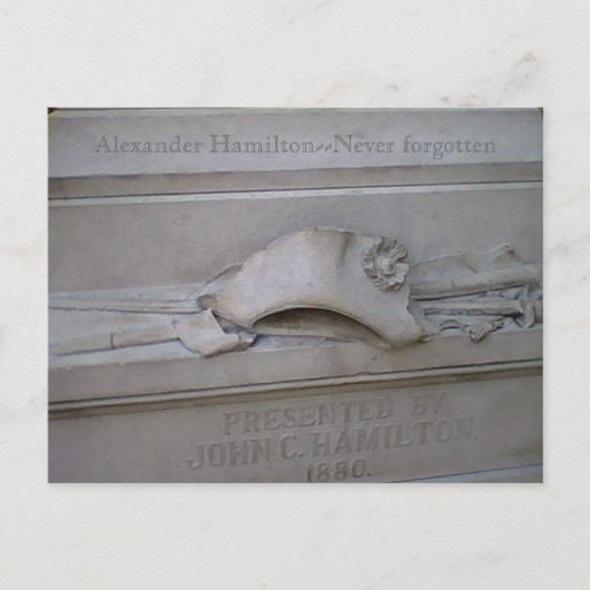 Hamilton-Statuenkarte Postkarte (Vorderseite)