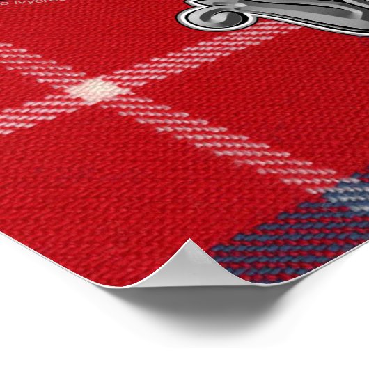 Hamilton Tartan & Abzeichen Poster (Ecke)