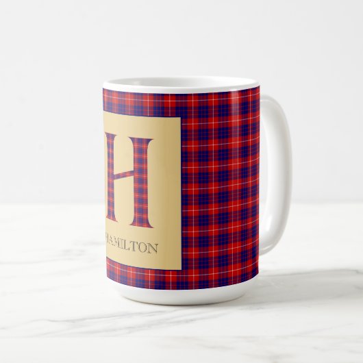Hamilton Tartan Monogram H Kaffeetasse (VorderseiteRechts)
