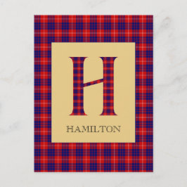 Hamilton Tartan Monogram H Postkarte