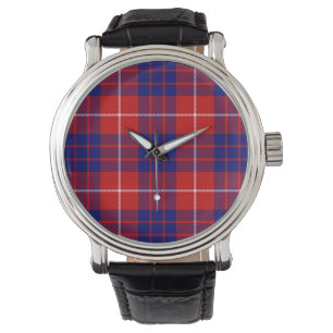Hamilton Tartan Red Blue lila kariert Armbanduhr