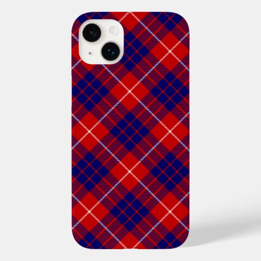 Hamilton Tartan Red Blue lila kariert Case-Mate iPhone Hülle (Rückseite)