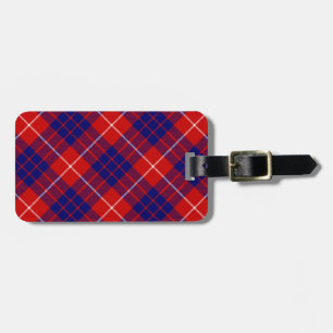 Hamilton Tartan Red Blue lila kariert Gepäckanhänger