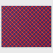 Hamilton Tartan Red Blue lila kariert Geschenkpapier (Flach)