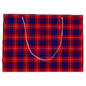 Hamilton Tartan Red Blue lila kariert Große Geschenktüte (Rückseite)