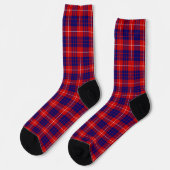 Hamilton Tartan Red Blue lila kariert Socken (Linkes Detail)