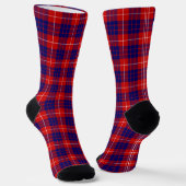 Hamilton Tartan Red Blue lila kariert Socken (Gewinkelt)