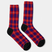 Hamilton Tartan Red Blue lila kariert Socken (Rechts)