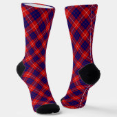 Hamilton Tartan Red Blue lila kariert Socken (Gewinkelt)