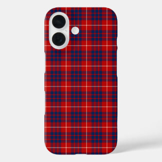 Hamilton Tartan Red und Royal Blue Kariert iPhone 16 Hülle