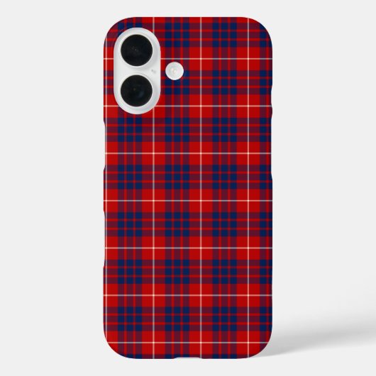 Hamilton Tartan Red und Royal Blue Kariert Case-Mate iPhone Hülle (Rückseite)