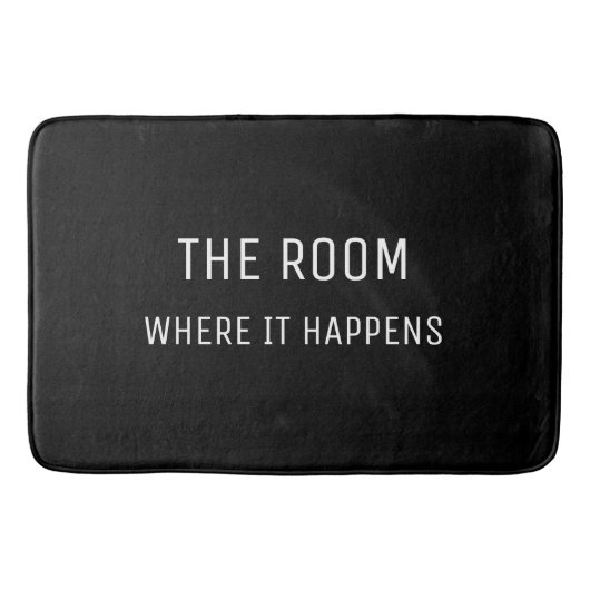 Hamilton the Musical Funny Black and White Badematte (Vorderseite)