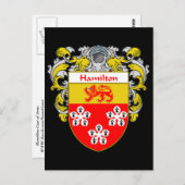 Hamilton-Wappen (mantled) Postkarte (Vorne/Hinten)
