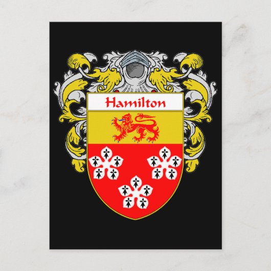 Hamilton-Wappen (mantled) Postkarte (Vorderseite)
