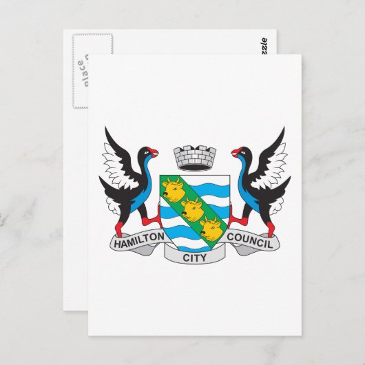 Hamilton-Wappen Postkarte (Vorne/Hinten)