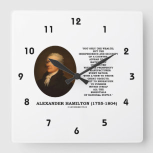 Hamilton Wealth Independence Security Manufacturin Quadratische Wanduhr