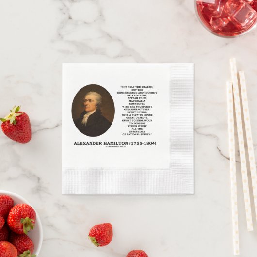 Hamilton Wealth Independence Security Manufacturin Serviette (Beispiel)