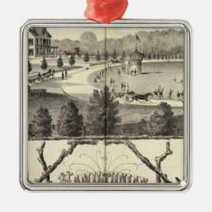 Hamiltonbauernhof in Middletown, NJ Silbernes Ornament