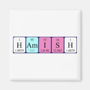 Hamish Periodensystem-Namenmagnet Magnet